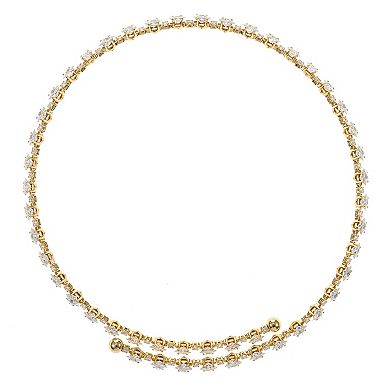 Cubic Zirconia Tennis Coil Necklace