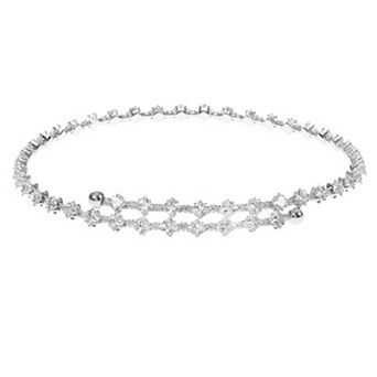 Cubic Zirconia Tennis Coil Necklace