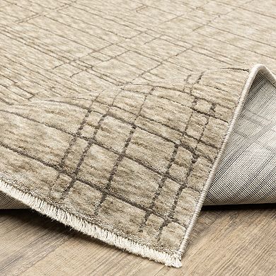 StyleHaven Calista Industrial Distressed Lines Rug