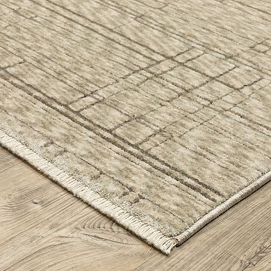 StyleHaven Calista Industrial Distressed Lines Rug