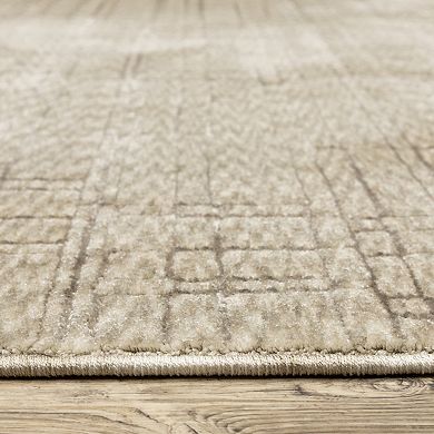 StyleHaven Calista Industrial Distressed Lines Rug