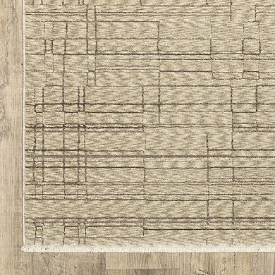 StyleHaven Calista Industrial Distressed Lines Rug