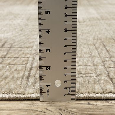 StyleHaven Calista Industrial Distressed Lines Rug