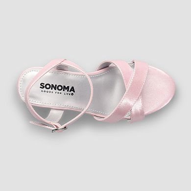 Sonoma Goods For Life® Cross Band Little & Big Kid Girls Dress Heels