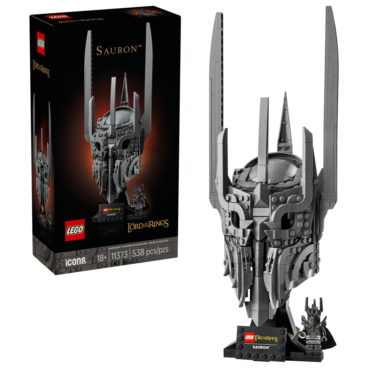 Детские конструкторы LEGO Icons The Lord of the Rings Sauron's Helmet 11373 Building Kit (538 Pieces)