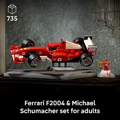 LEGO Icons Ferrari F2004 & Michael Schumacher 11375 Building Kit (735 Pieces)