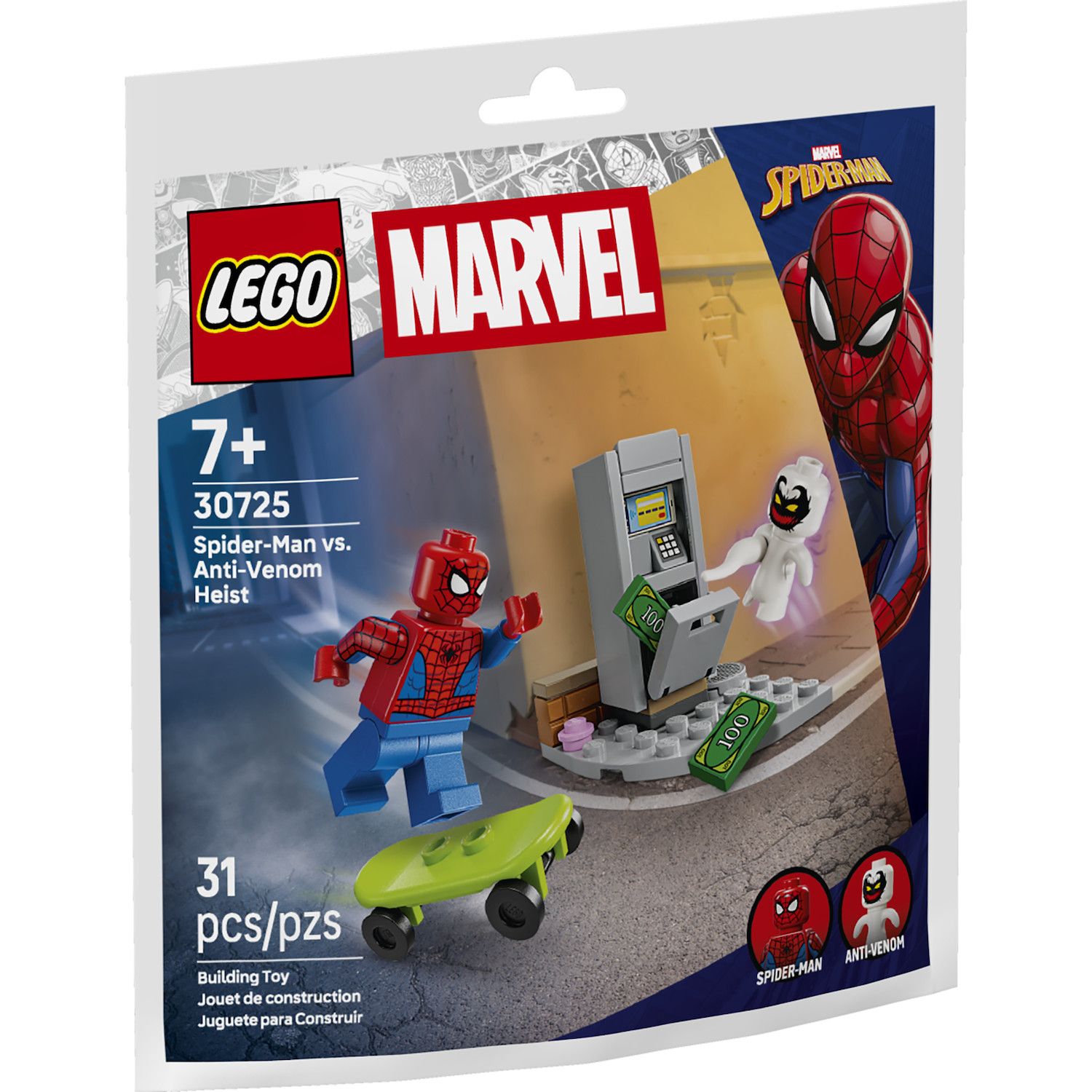 Детский конструктор LEGO Marvel Spider-Man vs. Anti-Venom Heist 30725 Building Kit (31 Pieces) — фото 1