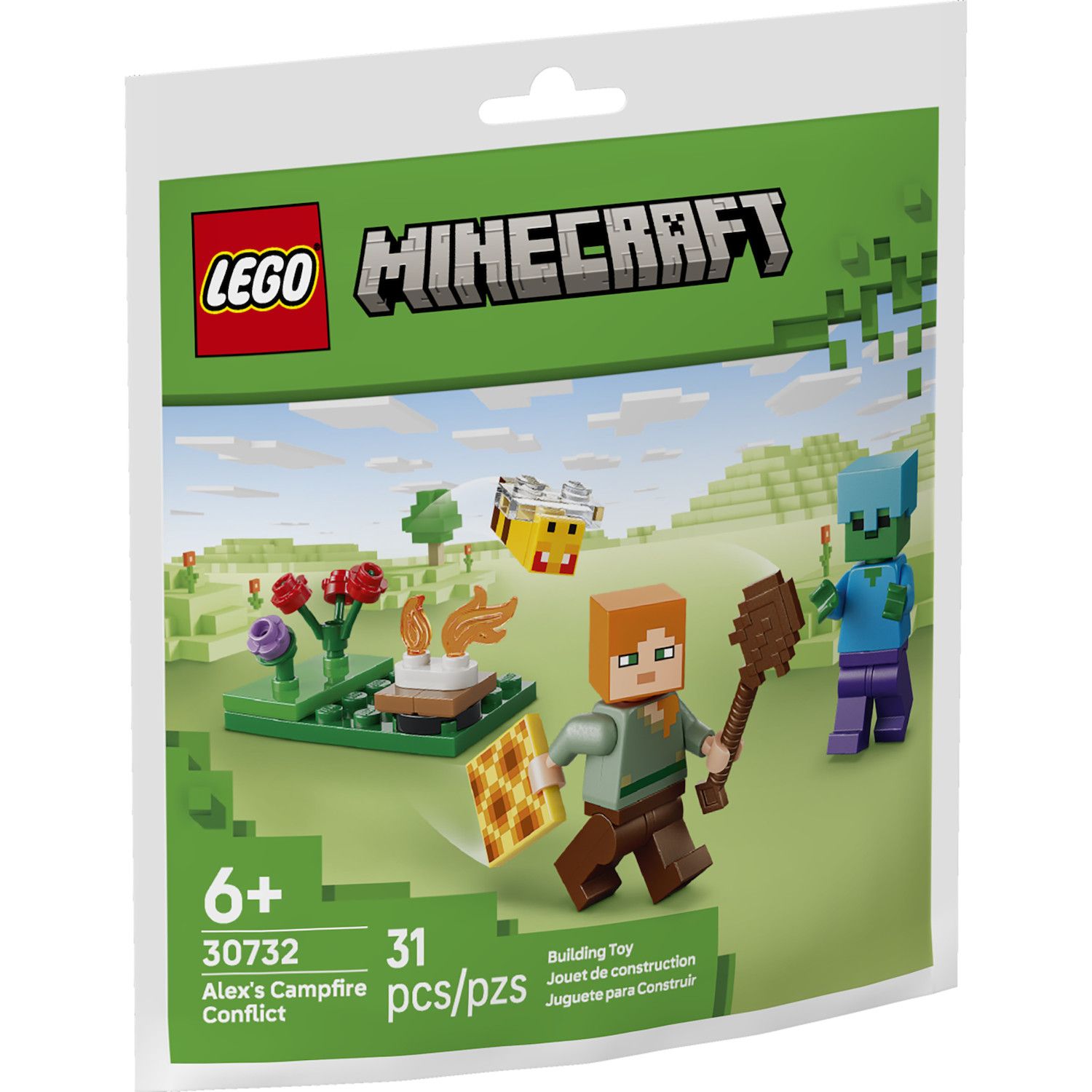 Детский конструктор LEGO Minecraft Alex's Campfire Conflict 30732 Building Kit (31 Pieces) — фото 1