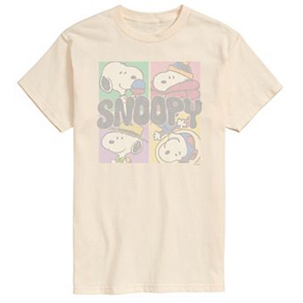Big & Tall Peanuts Snoopy Grid Distressed Graphic Tee