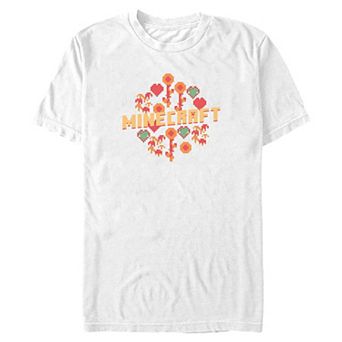 Big & Tall Minecraft Hearts & Flowers Graphic Tee