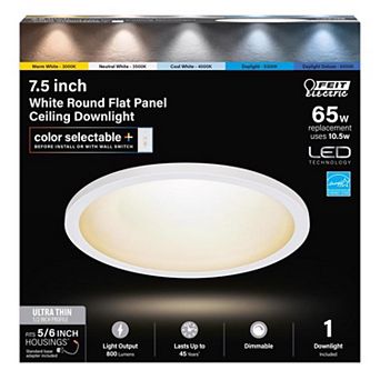 Feit EDGELIT Frost Warm White 7.5 in W Aluminum LED Retrofit Recessed Lighting 10.5 W