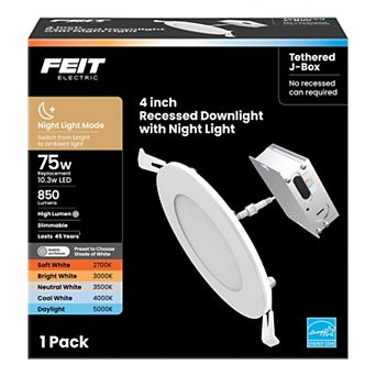 Feit LED Retrofits White 5 in W Aluminum LED Canless Recessed Downlight 10.3 W