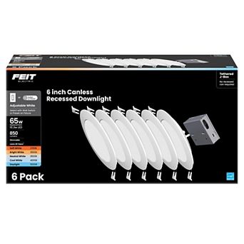 Feit LED Retrofits White 7.1 in W LED Canless Recessed Downlight 13 W