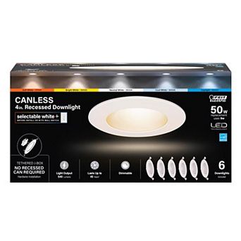 Feit LED Retrofits White 5 in W LED Canless Recessed Downlight 9 W