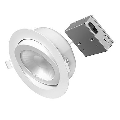 Feit White 7 in. W Aluminum LED Canless Recessed Downlight 10.3 W