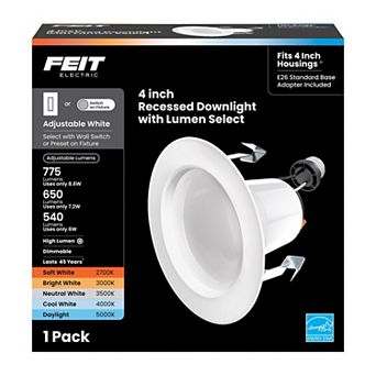 Feit Enhance Frost White 5.1 in W Aluminum LED Dimmable Recessed Downlight 8.6 W