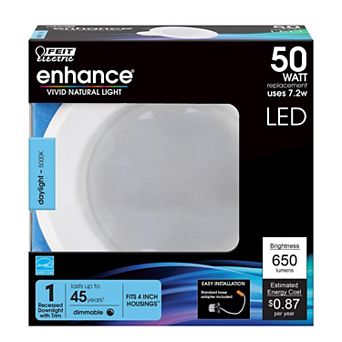 Feit Enhance White 5 in W LED Retrofit Recessed Lighting 7.2 W (Case of 6)