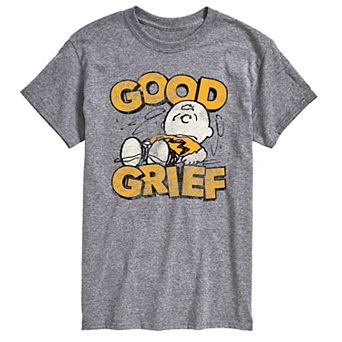 Big & Tall Peanuts Charlie Brown Good Grief Vintage Graphic Tee