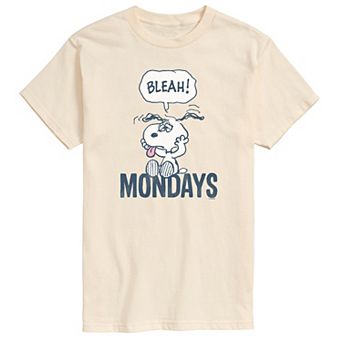 Big & Tall Peanuts Snoopy Bleah Mondays Graphic Tee