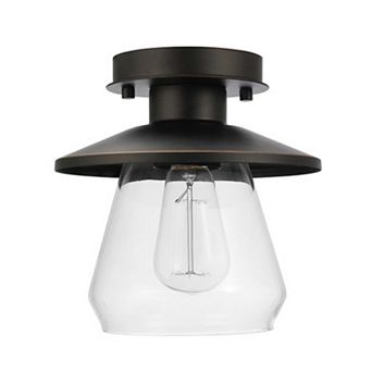 Globe Electric Nate 8.14 in H X 8 in W X 8 in L Oil Rubbed Bronze Ceiling Light