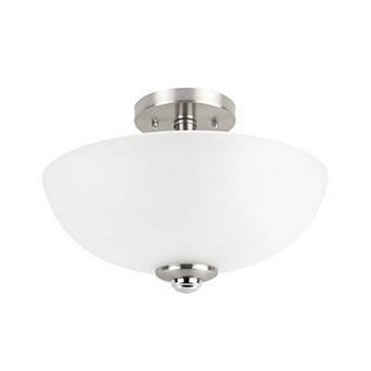 Globe Electric Hudson 8.25 in H X 13 in W X 13 in L Brushed Nickel Ceiling Light