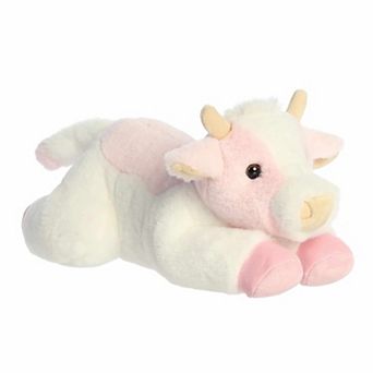 Aurora Adorable 13" Sadie Strawberry Cow Flopsie Large Pink Stuffed Animal