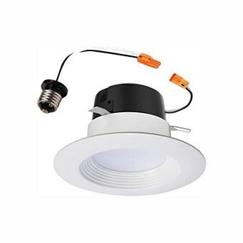Halo Matte White 4 in W Plastic LED Retrofit Recessed Lighting 8 W