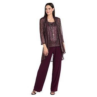 Women's R&M Richards 3 pc Festival Crinkle Duster & Pant Set