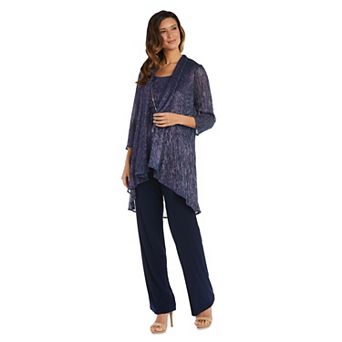 Women's R&M Richards 3 pc Festival Crinkle Duster & Pant Set