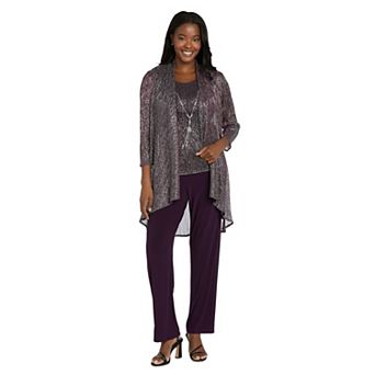 Women's R&M Richards 3 pc Festival Crinkle Duster & Pant Set