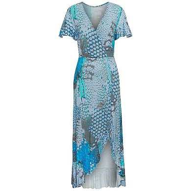 Lascana Women's Printed Side Slit Maxi Dress