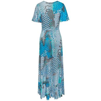 Lascana Women's Printed Side Slit Maxi Dress