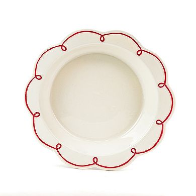 10 Strawberry Street 2-pc. Red Swirl Design Ceramic Pie Dish Set