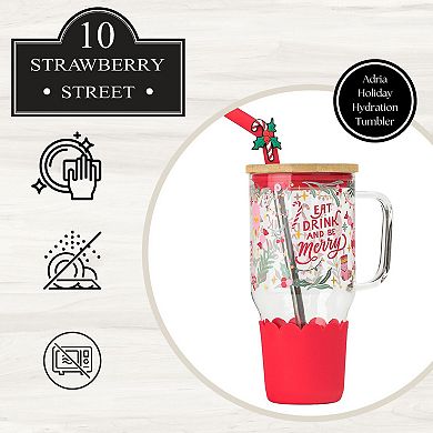 10 Strawberry Street Adria 24-oz. Holiday Design Hydration Bottle