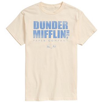 Big & Tall The Office Dunder Mifflin Logo Vintage Graphic Tee