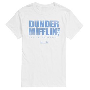 Big & Tall The Office Dunder Mifflin Logo Vintage Graphic Tee