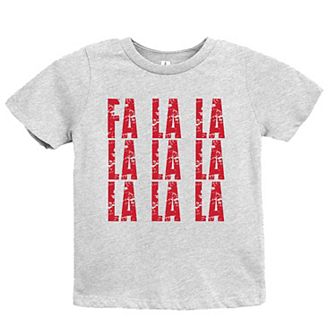 Fa La La Distressed - Youth Short Sleeve Graphic T-Shirt