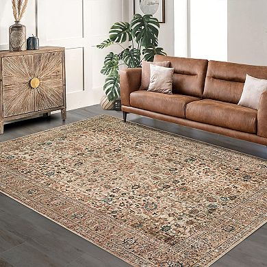 Vintage Floral Boho Area Rugs Runner Rug Carpet for Living Room Bedroom Nursery Kids Room Hallway