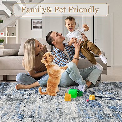 Washable Area Rugs Runner Rugs Modern Abstract Living Room Rug for Bedroom Nursery Office Farmhouse