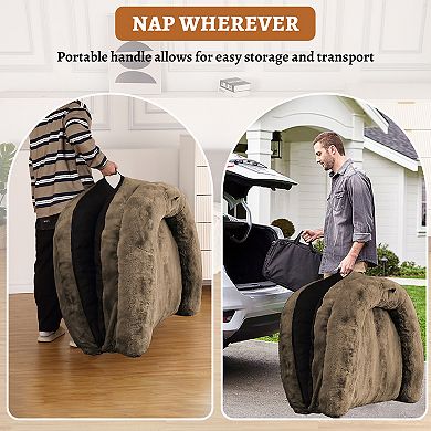 Garvee 71"x43"x10" Dog Bed Sofa Foldable Portable Lounger with Storage Pocket and Washable Cover