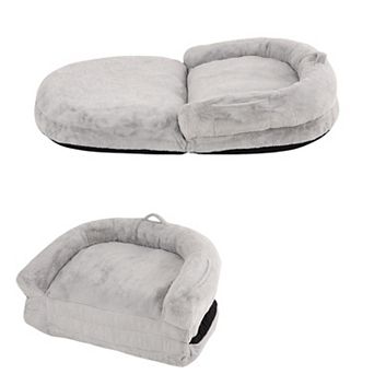 Garvee 71"x43"x10" Dog Bed Sofa Foldable Portable Lounger with Storage Pocket and Washable Cover