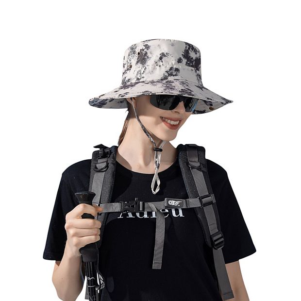 Wide Brim Outdoor Sun Hat with Adjustable Chin Strap for 