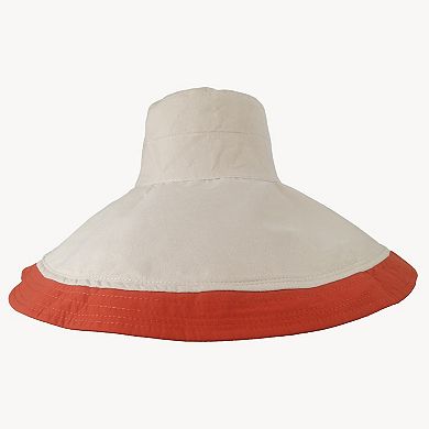 Women's Reversible Wide - Brim Sun Hat with Adjustable Chin Strap