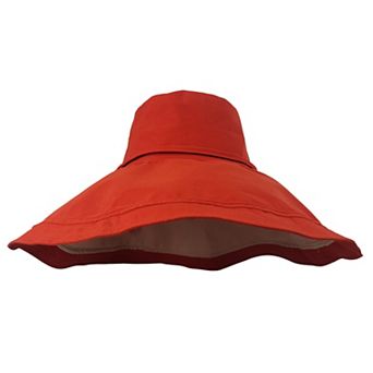 Women's Reversible Wide - Brim Sun Hat with Adjustable Chin Strap