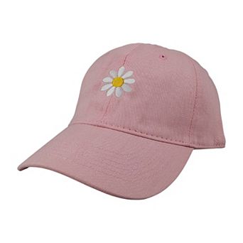 Women's Baseball Cap Stylish Solid Color with Daisy Embroidery