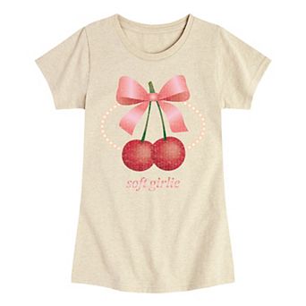 Girls 7-16 Soft Girlie Cherries Graphic Tee