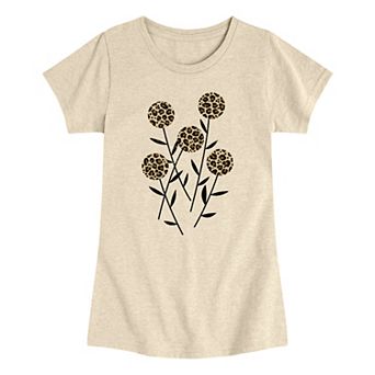 Girls 7-16 Leopard Print & Abstract Flowers Graphic Tee