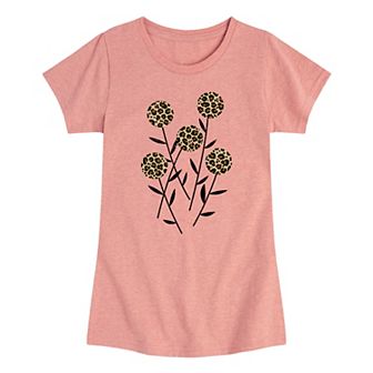 Girls 7-16 Leopard Print & Abstract Flowers Graphic Tee