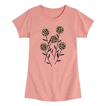 Girls 7-16 Leopard Print & Abstract Flowers Graphic Tee