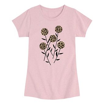 Girls 7-16 Leopard Print & Abstract Flowers Graphic Tee